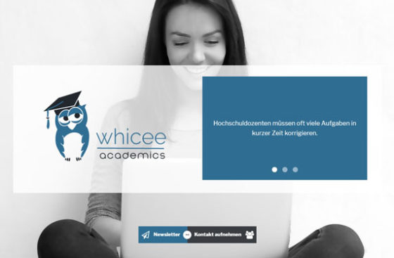 Whicee Academics Landing-Page Webdesign