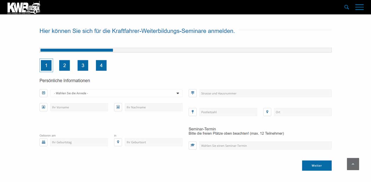 Webdesign Screenshot | KWB Ibbenbüren